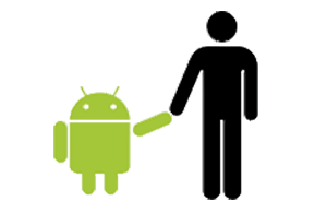 Imagem do mascote oficial do android, o Bugdroid